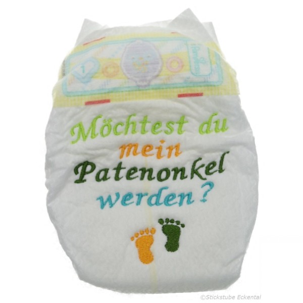 Windel Taufe Patenonkel